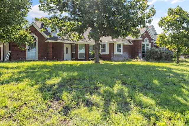 TBD Cleburne Highway, Granbury, TX 76049 - view of front of house featuring a front yard and brick siding
