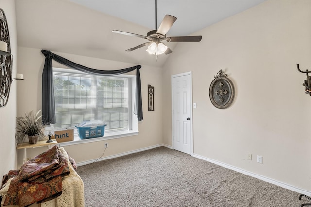TBD Cleburne Highway, Granbury, TX 76049 - carpeted entrance foyer featuring lofted ceiling and ceiling fan