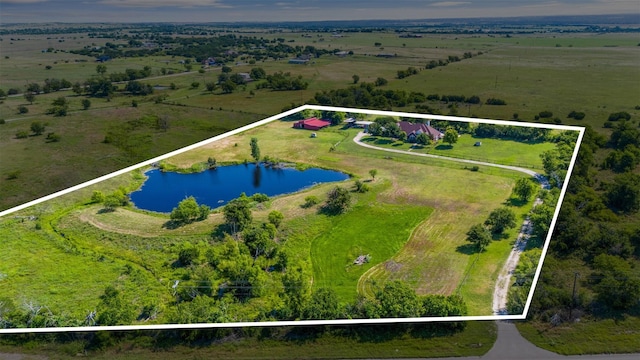 TBD Cleburne Highway, Granbury, TX 76049 - aerial view of sparsely populated area featuring property parcel outlined and a large body of water