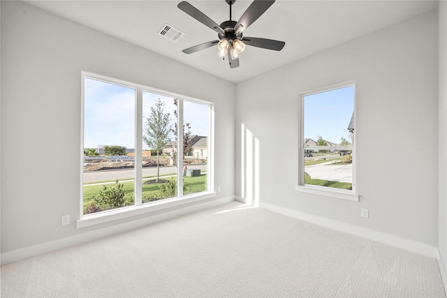 232 Bel Grand Rd, Haslet, TX 76052 - carpeted spare room with baseboards and a ceiling fan
