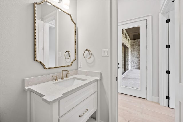 232 Bel Grand Rd, Haslet, TX 76052 - bathroom with vanity and wood finished floors