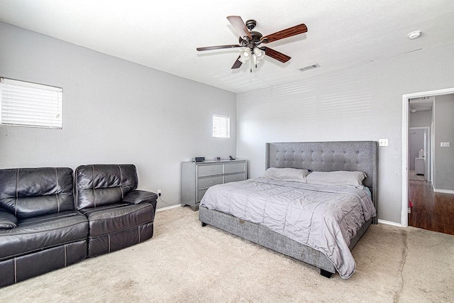 7400 Howling Coyote Ln, Fort Worth, TX 76131 - bedroom featuring carpet flooring and a ceiling fan
