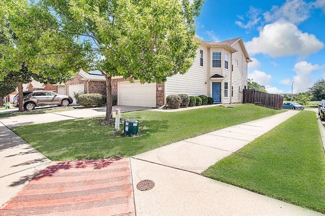7400 Howling Coyote Ln, Fort Worth, TX 76131 - view of front of home with driveway, a garage, and brick siding