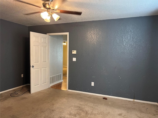 4052 Country Meadows Cir, Granbury, TX 76049 - carpeted empty room with ceiling fan and a textured ceiling