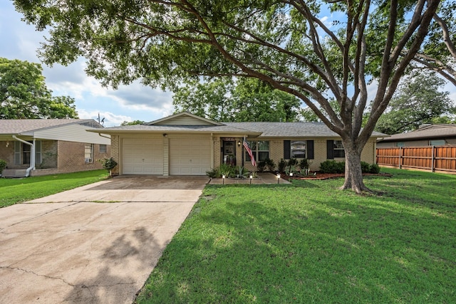 13835 Pyramid Dr, Farmers Branch, TX 75234 - single story home with an attached garage, brick siding, and driveway