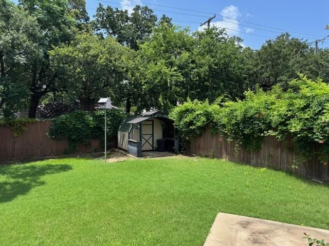 3840 W Pioneer Dr, Irving, TX 75061 - fenced backyard with a storage shed