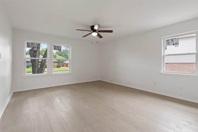 2024 Oakmeadow St, Bedford, TX 76021 - spare room featuring ceiling fan and light wood finished floors