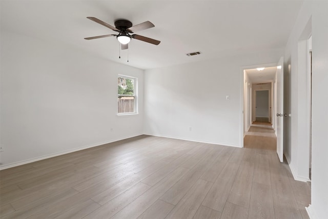 2024 Oakmeadow St, Bedford, TX 76021 - spare room featuring ceiling fan and light wood-type flooring