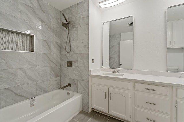 2024 Oakmeadow St, Bedford, TX 76021 - full bathroom featuring vanity and washtub / shower combination