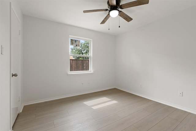 2024 Oakmeadow St, Bedford, TX 76021 - spare room featuring light wood-style floors and ceiling fan