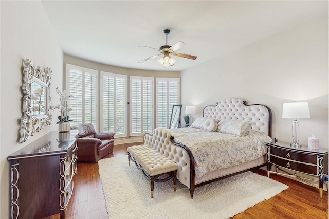 5768 Gallant Run, Frisco, TX 75033 - bedroom with wood finished floors and ceiling fan