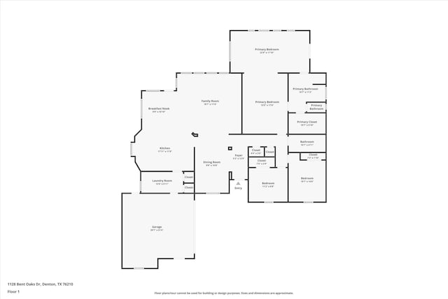 1128 Bent Oaks Dr, Denton, TX 76210 - view of room layout