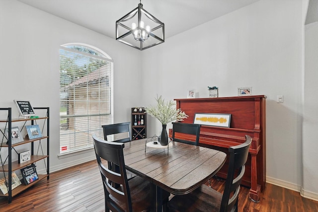 1128 Bent Oaks Dr, Denton, TX 76210 - dining room featuring a chandelier and wood finished floors