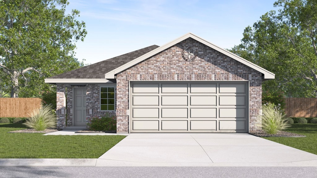 601 Cherish Day Dr, Lavon, TX 75166 - view of front of house featuring driveway, a garage, and brick siding