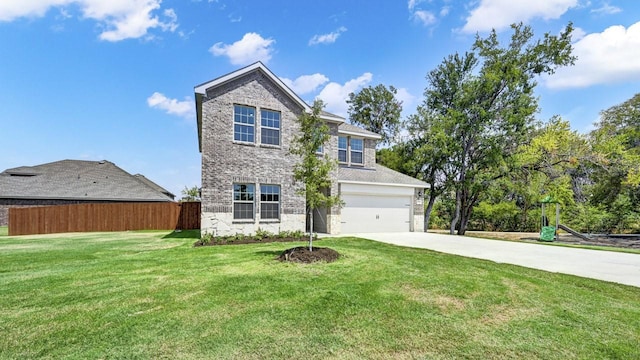 414 Drake Dr, Ferris, TX 75125 - traditional-style house with driveway, stone siding, and an attached garage