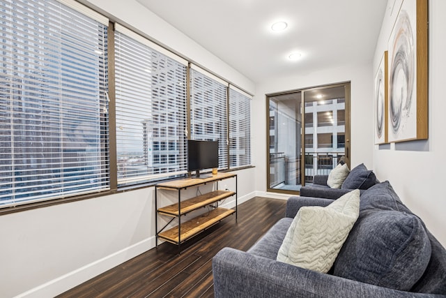 1200 Main St Unit 1106, Dallas, TX 75202 - living area with wood finished floors and plenty of natural light