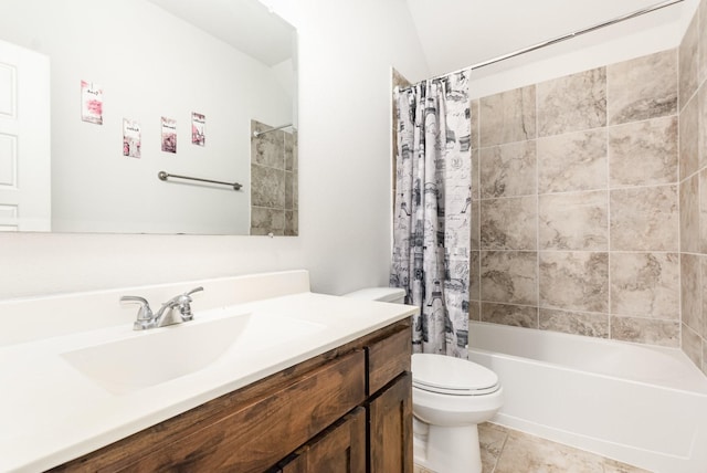 937 Nathanael Greene Ct, Aubrey, TX 76227 - full bathroom with vanity, shower / bathtub combination with curtain, and tile patterned floors