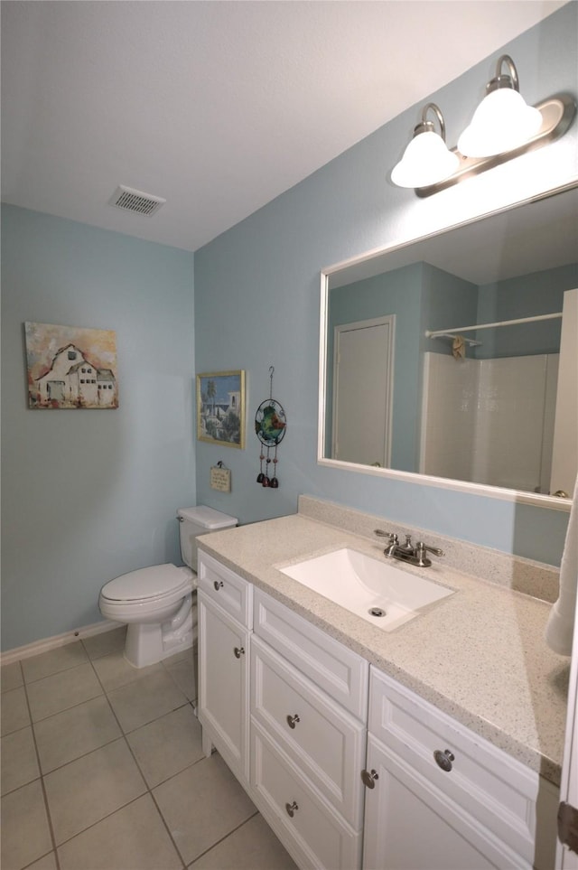 3105 Admiral Dr, Wylie, TX 75098 - full bathroom featuring vanity, tile patterned floors, and a shower
