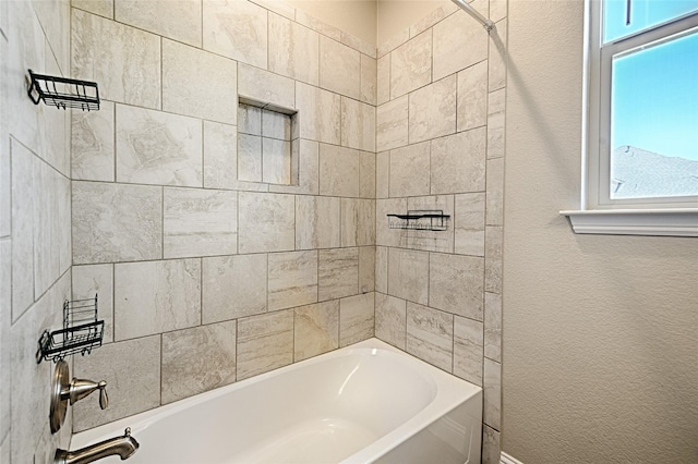 233 Cross Fox Ln, Aledo, TX 76008 - bathroom with shower / bathtub combination and a textured wall