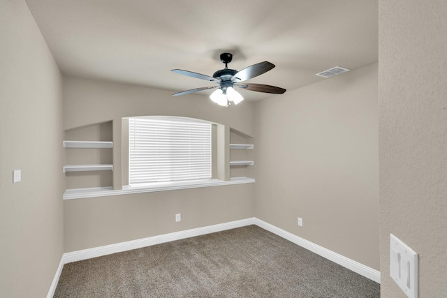 350 Windsor St, Waxahachie, TX 75165 - carpeted empty room with ceiling fan and baseboards