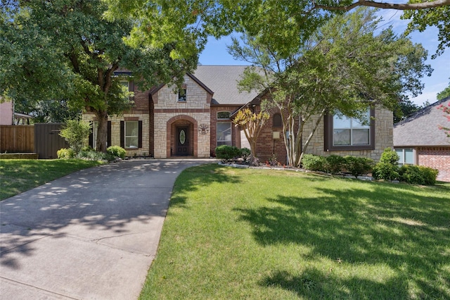 3403 Brighton Ct, Highland Village, TX 75077 - view of front of home featuring stone siding and driveway