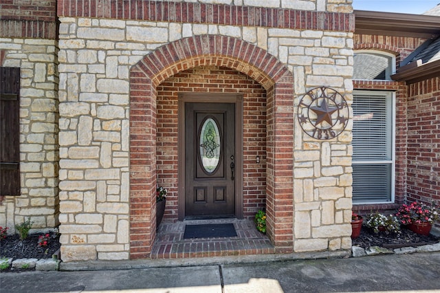 3403 Brighton Ct, Highland Village, TX 75077 - entrance to property with stone siding and brick siding