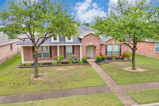 113 Cayman Dr, Lancaster, TX 75146 - traditional-style home featuring brick siding, a shingled roof, and a front lawn