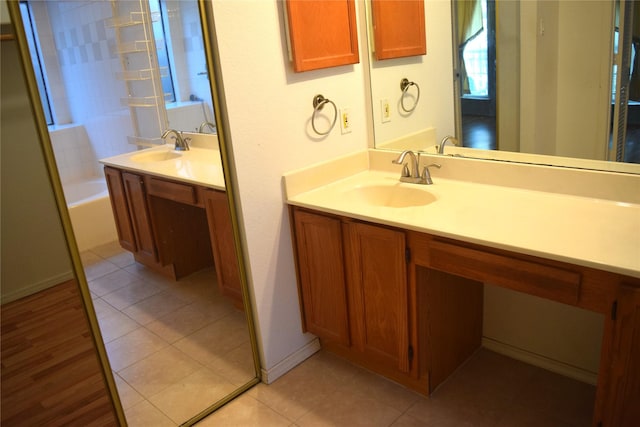 803 Ashmount Ln, Arlington, TX 76017 - full bathroom featuring vanity and tile patterned flooring