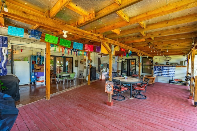 4925 Terrace Trl, Fort Worth, TX 76114 - wooden deck featuring outdoor dining space