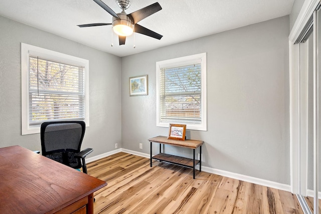 1725 Engle Ave, Dallas, TX 75224 - office space with light wood finished floors and a ceiling fan