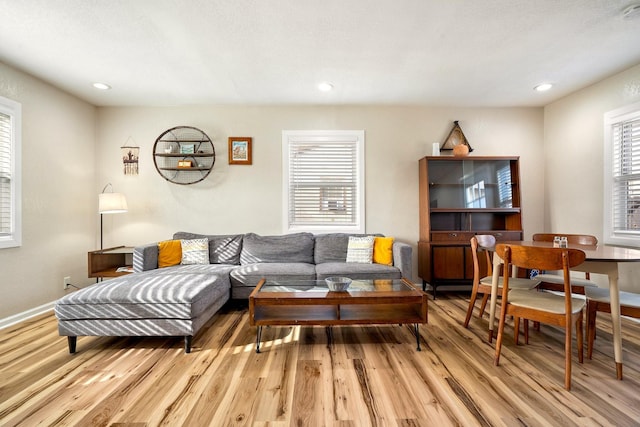 1725 Engle Ave, Dallas, TX 75224 - living area with light wood-style flooring and recessed lighting