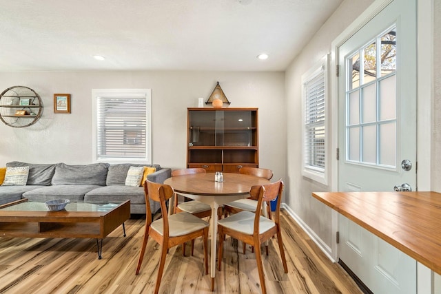 1725 Engle Ave, Dallas, TX 75224 - dining room featuring light wood-style floors and recessed lighting