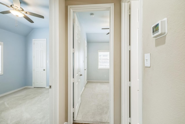 4471 Chandler Dr, Frisco, TX 75034 - hall featuring light colored carpet and vaulted ceiling