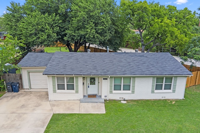3000 Binyon St, Fort Worth, TX 76133 - ranch-style home with driveway, brick siding, roof with shingles, and a garage