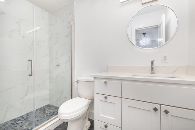 3828 Pacesetter Dr, Dallas, TX 75241 - full bath featuring vanity and a marble finish shower