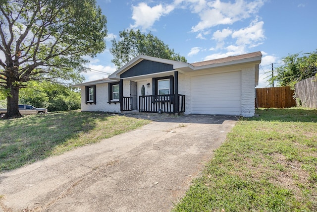 3828 Pacesetter Dr, Dallas, TX 75241 - single story home featuring covered porch, concrete driveway, brick siding, and a garage