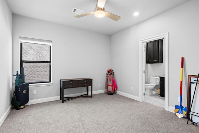 1833 Rolling Heights Ln, Fort Worth, TX 76008 - misc room featuring carpet and ceiling fan