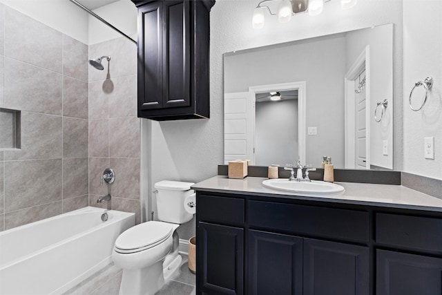 1833 Rolling Heights Ln, Fort Worth, TX 76008 - full bath featuring vanity, bathing tub / shower combination, and tile patterned floors