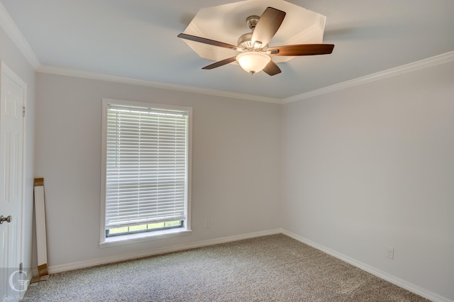 163 Sistrunk Ln, Bossier City, LA 71112 - unfurnished room featuring crown molding, carpet floors, and ceiling fan