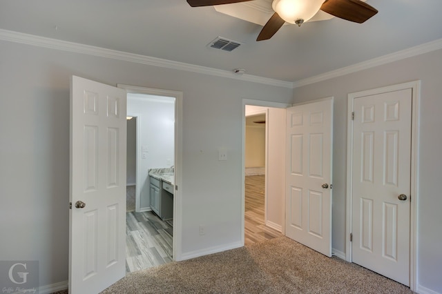 163 Sistrunk Ln, Bossier City, LA 71112 - unfurnished bedroom with crown molding and a ceiling fan