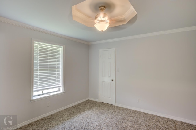 163 Sistrunk Ln, Bossier City, LA 71112 - spare room featuring crown molding, carpet, and ceiling fan