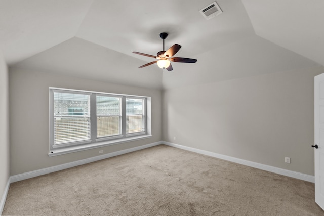 6001 Harwich Ln, Fort Worth, TX 76179 - additional living space with ceiling fan, vaulted ceiling, and carpet