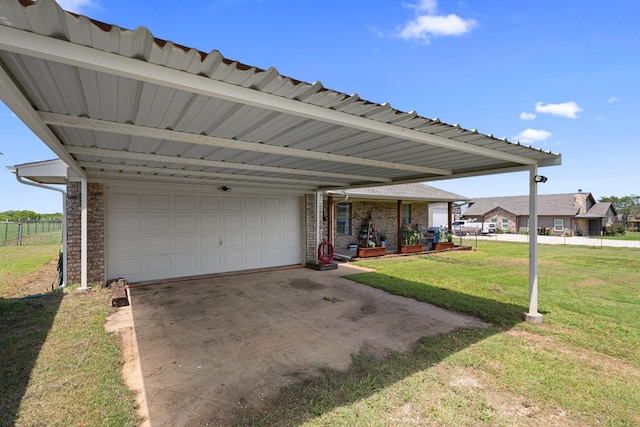 9395 Green Springs Cir, Sanger, TX 76266 - exterior space with driveway, an attached carport, and an attached garage
