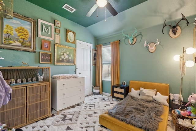100 Tall Meadow St, Azle, TX 76020 - bedroom with lofted ceiling and baseboards