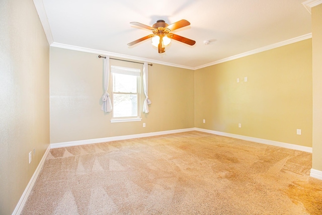 550 Briarwood Dr, Southlake, TX 76092 - carpeted spare room with ceiling fan and ornamental molding