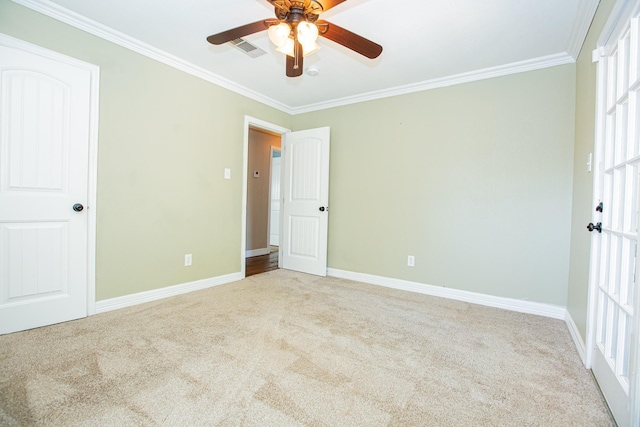 550 Briarwood Dr, Southlake, TX 76092 - unfurnished bedroom featuring crown molding, carpet flooring, and ceiling fan