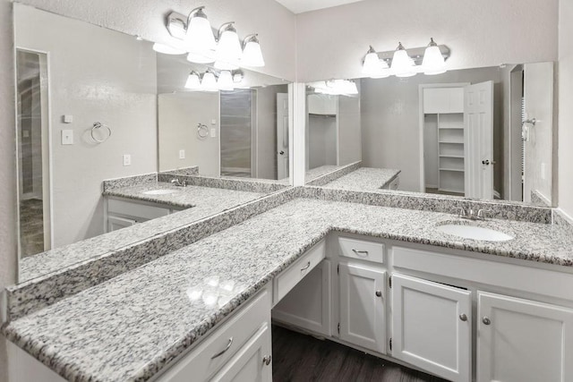 6708 Fair Meadows Dr, North Richland Hills, TX 76182 - full bathroom with vanity and wood finished floors
