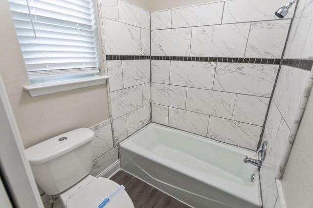 6708 Fair Meadows Dr, North Richland Hills, TX 76182 - full bathroom with wood finished floors and shower / bath combination