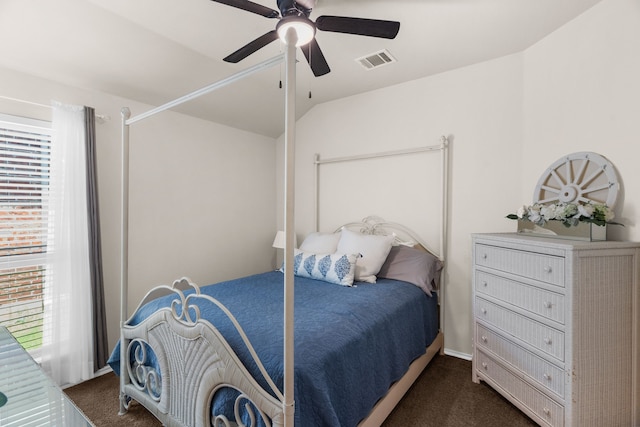 1104 Cheyenne Dr, Aubrey, TX 76227 - bedroom featuring dark colored carpet and a ceiling fan