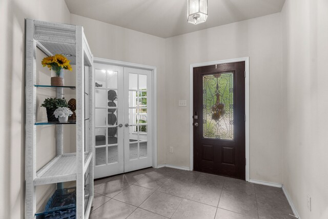 1104 Cheyenne Dr, Aubrey, TX 76227 - tiled foyer featuring french doors